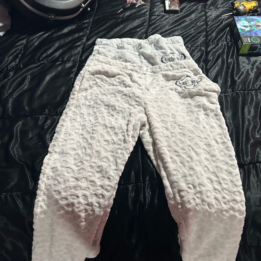 Two Disney The Lion King White Fleece Pants